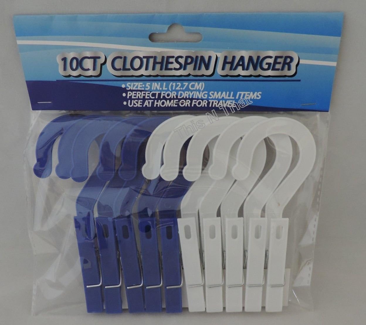 UNIVERSEL 10 Laundry Hooks Clothes Pins Hanging Clips Plastic Hanger Home Travel
