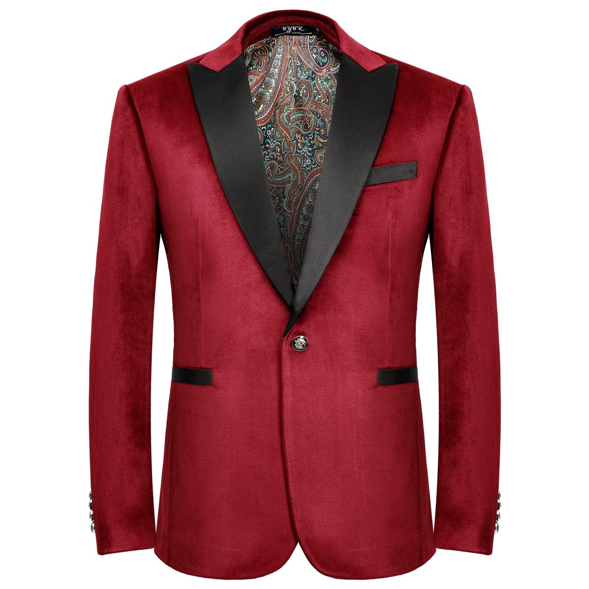 Mens Velvet Blazer One Button Casual Tuxedo For Men Blazer