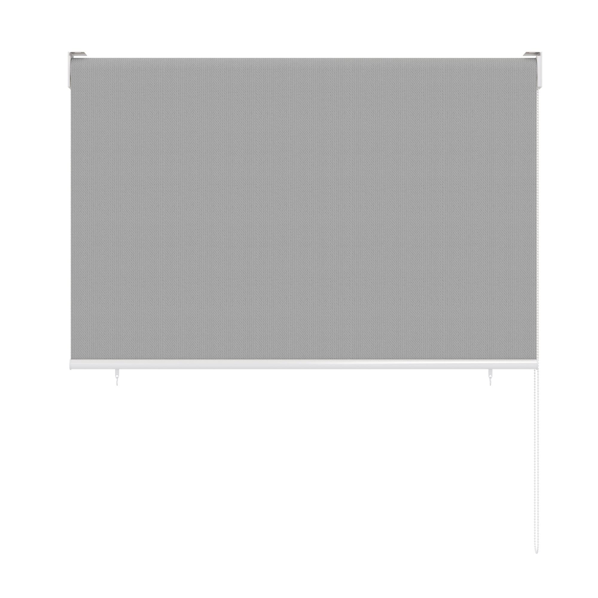 paramondo Außenrollo Senkrechtmarkise Sonnenschutz Sichtschutz für Balkon Terrasse, Pflegeleicht, Freihängend, Reiß- & Wetterfest, 120 x 240 cm [BXH] Grau