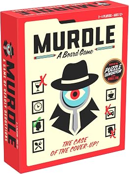 Endless Games Murdle Board Game | Based on the Crime Puzzle Book | Murder Mystery Game for 2-4 Players, Ages 12+
