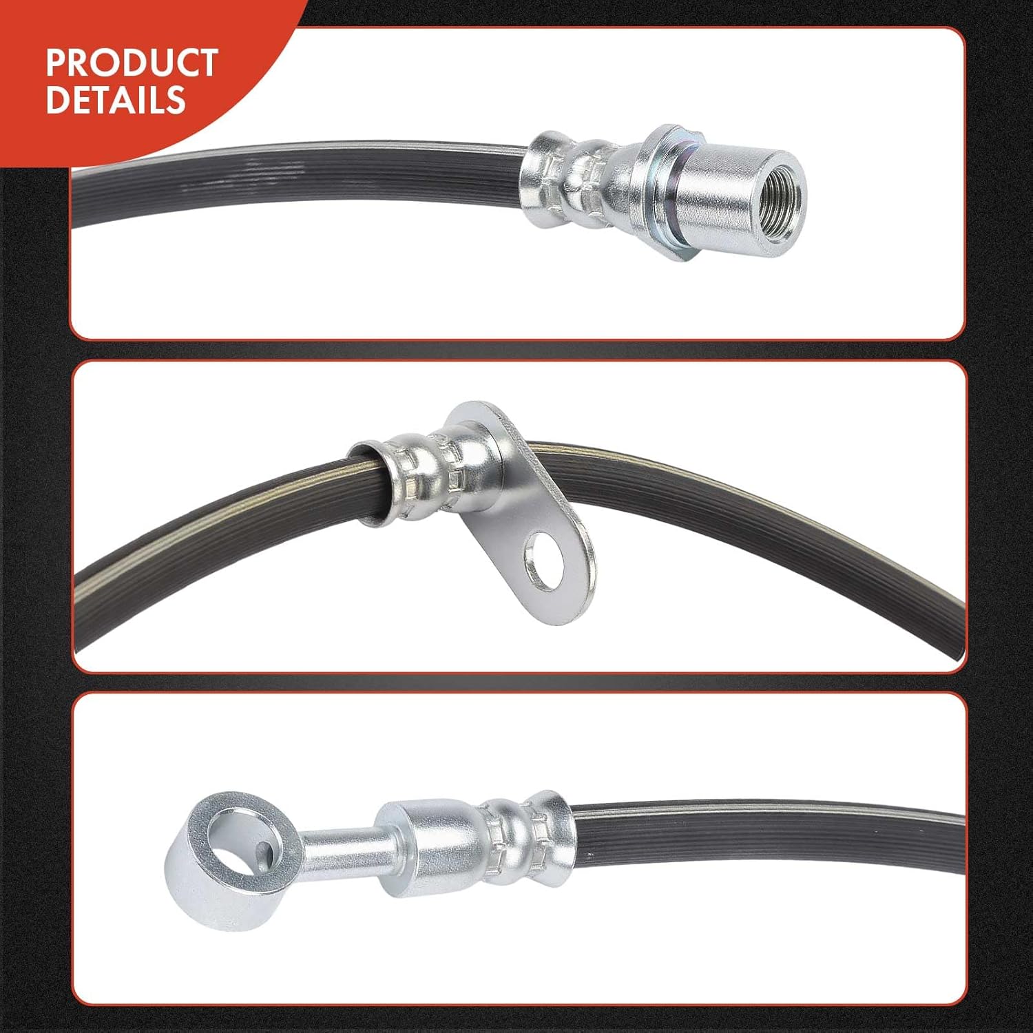 A-Premium Front Driver and Passenger Side Brake Hydraulic Hose Compatible with Subaru Models - Impreza 2017-2023, Pack of 2