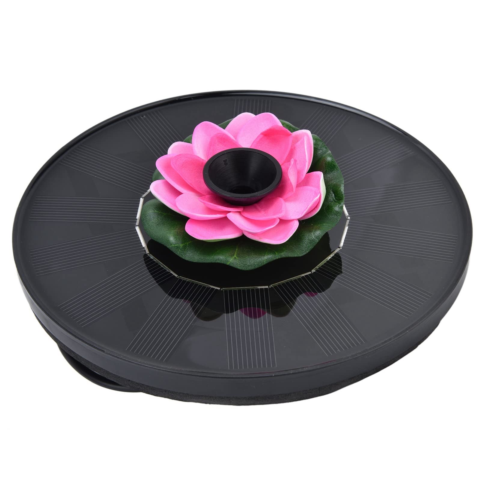 Pompe de Fontaine Solaire, Pompe à Eau de Fontaine de Nénuphar, Mini Fontaine D'eau Solaire Flottante pour Piscine D'étang de Jardin de Bains D'oiseaux en Plein Air(rose)