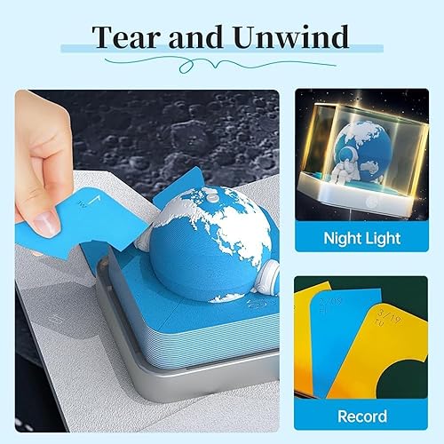 Miniatura 2 de Calendario 3D 2026, Calendario de Escritorio 2026, Bloc de Notas de Arte en Papel 3D Desmontable con Luces LED, Calendarios de Memo 3D Creativo,