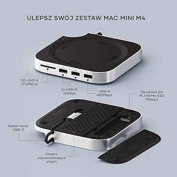 日本上陸！SATECHI STAND＆HUB FOR MacminiM4 Satechi MAC MINI M4 STAND & HUB WITH SSD ENCLOSURE スタンド