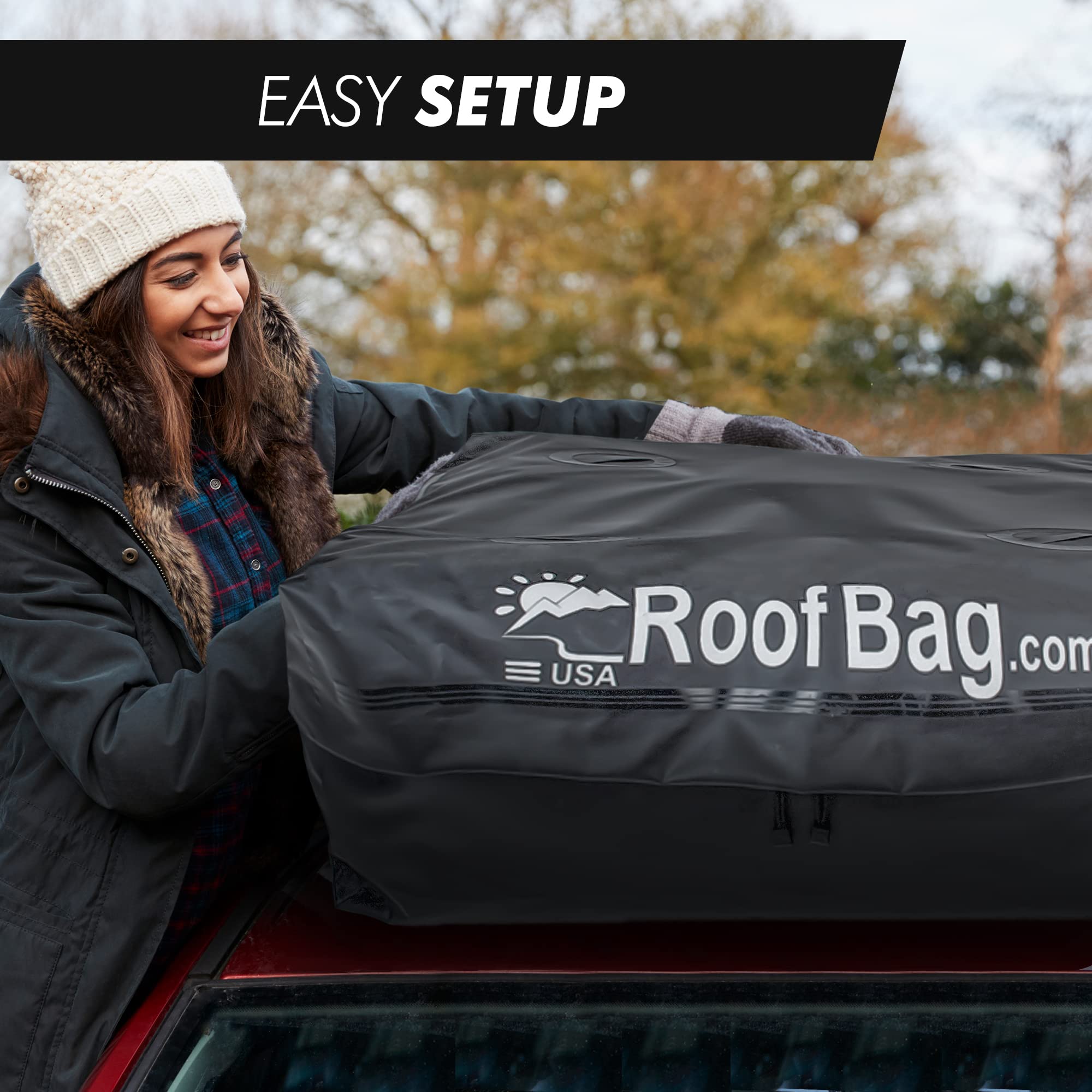 RoofBag Rooftop Cargo Carrier Made in USA is a Waterproof Car Roof Bag