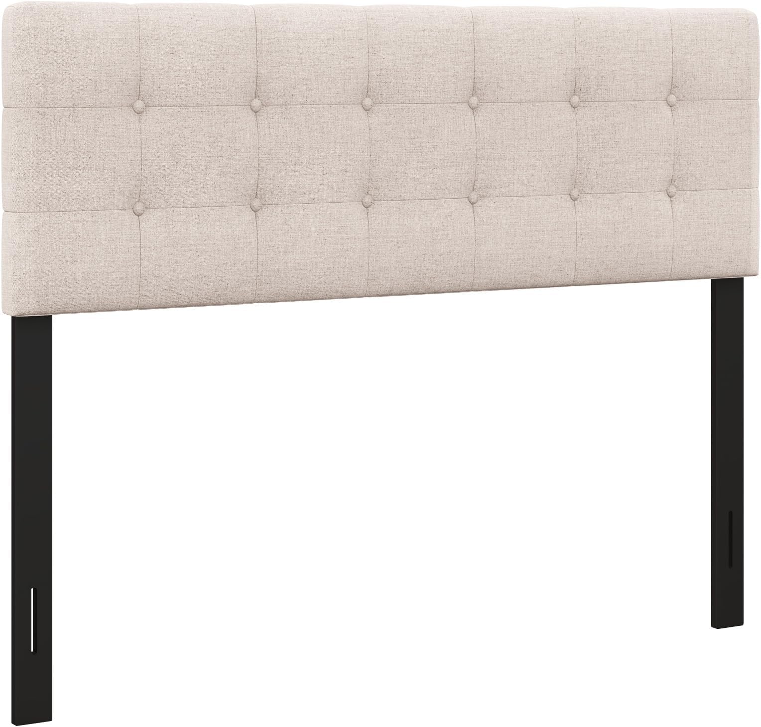 Amazon.com - KOMFOTT Linen Fabric Upholstered Headboard for Full/Queen ...