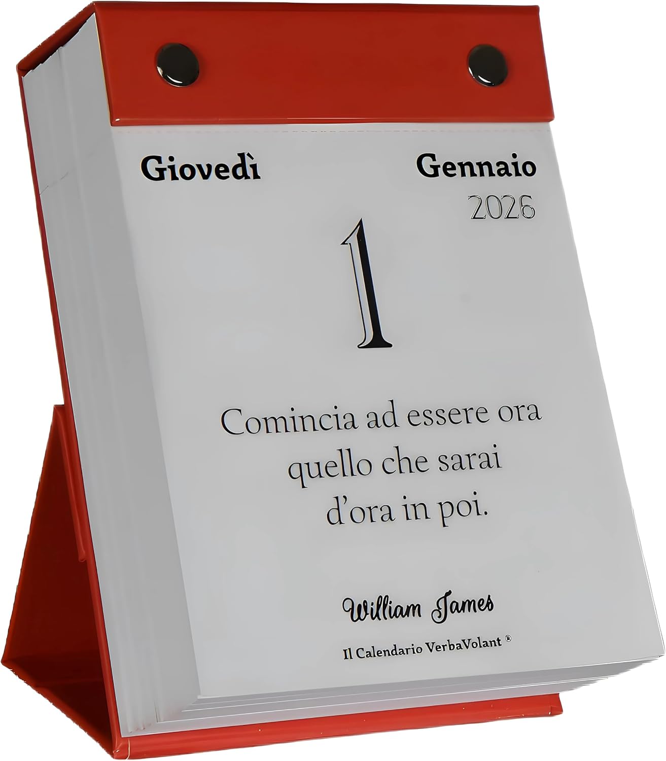 Calendario VerbaVolant 2026 L'unico magnetico Calendario da tavolo Supporto magnetico integrato Idea Regalo Ogni giorno una frase filosofica Calendario con scatola premium