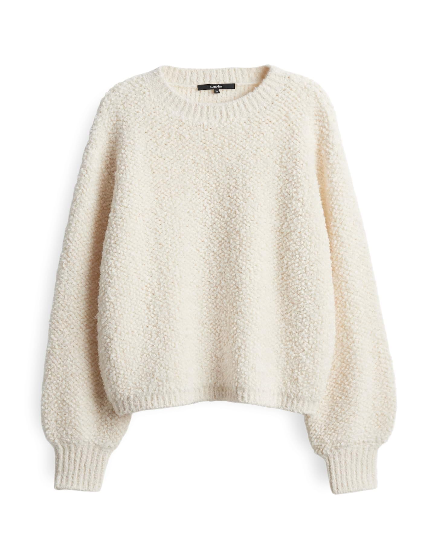 someday Damen Pullover | TELENA Loose Strickpullover mit Bouclégarn