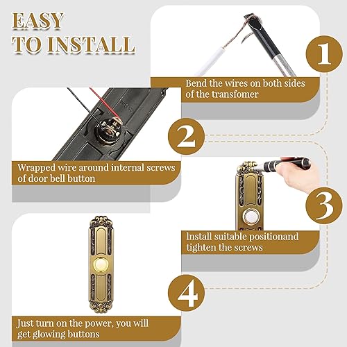 Miniatura 7 de Dreyoo Botón de metal iluminado para timbre, interruptor universal de apertura de puerta de garaje con luz LED compatible con la mayoría de timbres