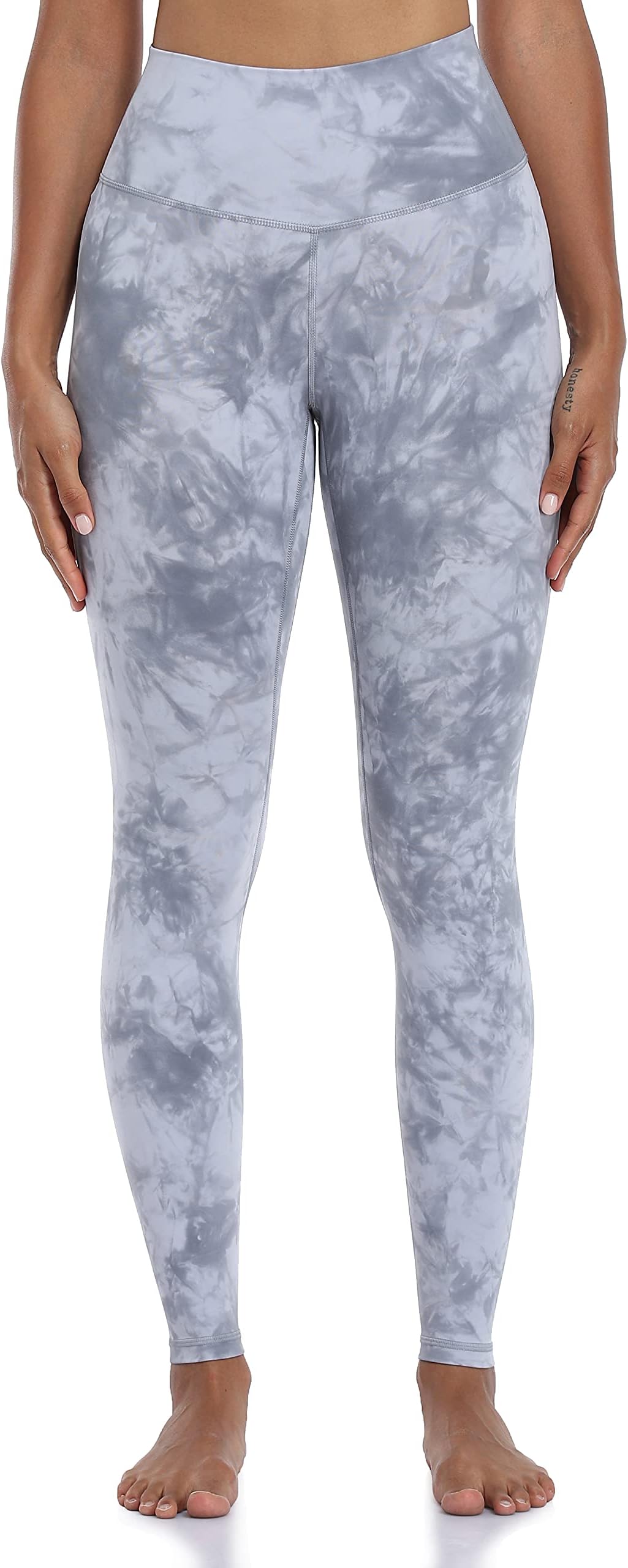YUNOGA Women's Buttery Soft High Waist Yoga Pants Tie Dye Full Length Leggings