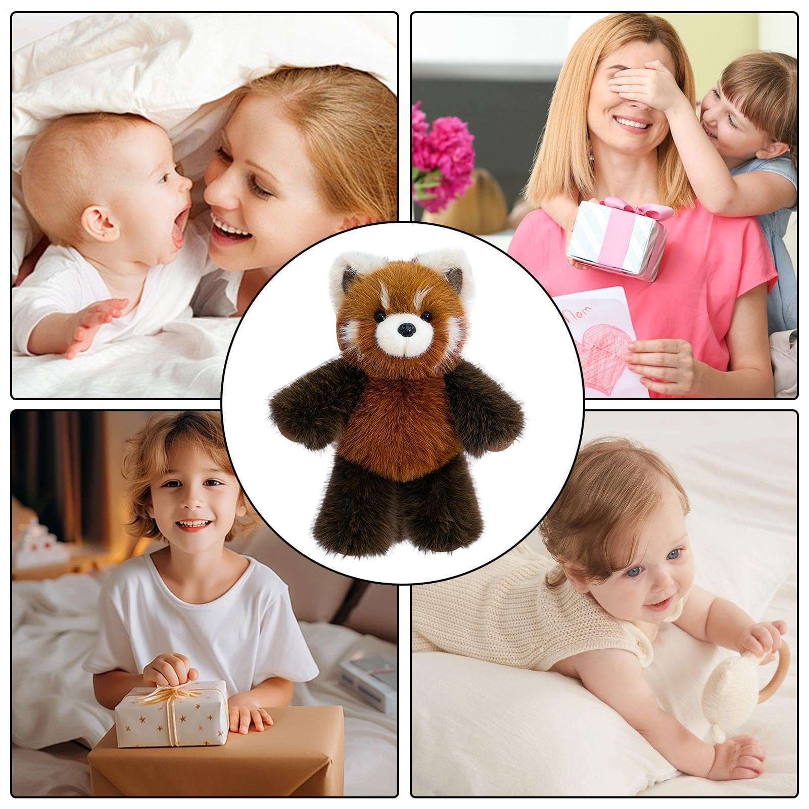 Peluche Qui Court PandaRoux Kawaii, Peluche Qui Courent PandaRoux, Peluches Quis Marche Pandas Rouxs, Adorable Doudou Anti-Stress 55 Cm, Décoration Intérieure Et Idée Cadeau pour Toutes Fêtes
