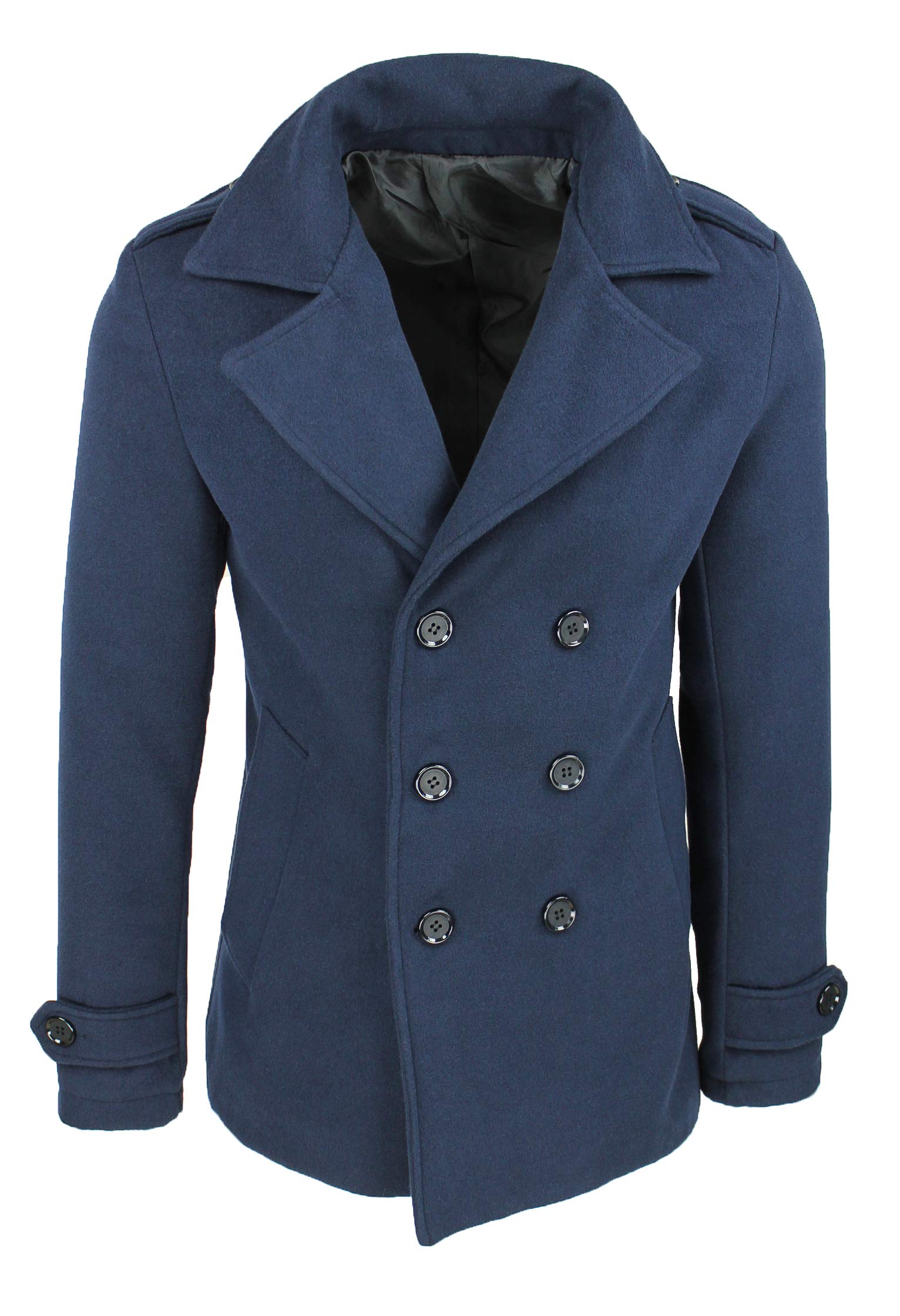 Evoga Cappotto Uomo Invernale Slim Fit Soprabito Trench Doppiopetto Sartoriale Casual