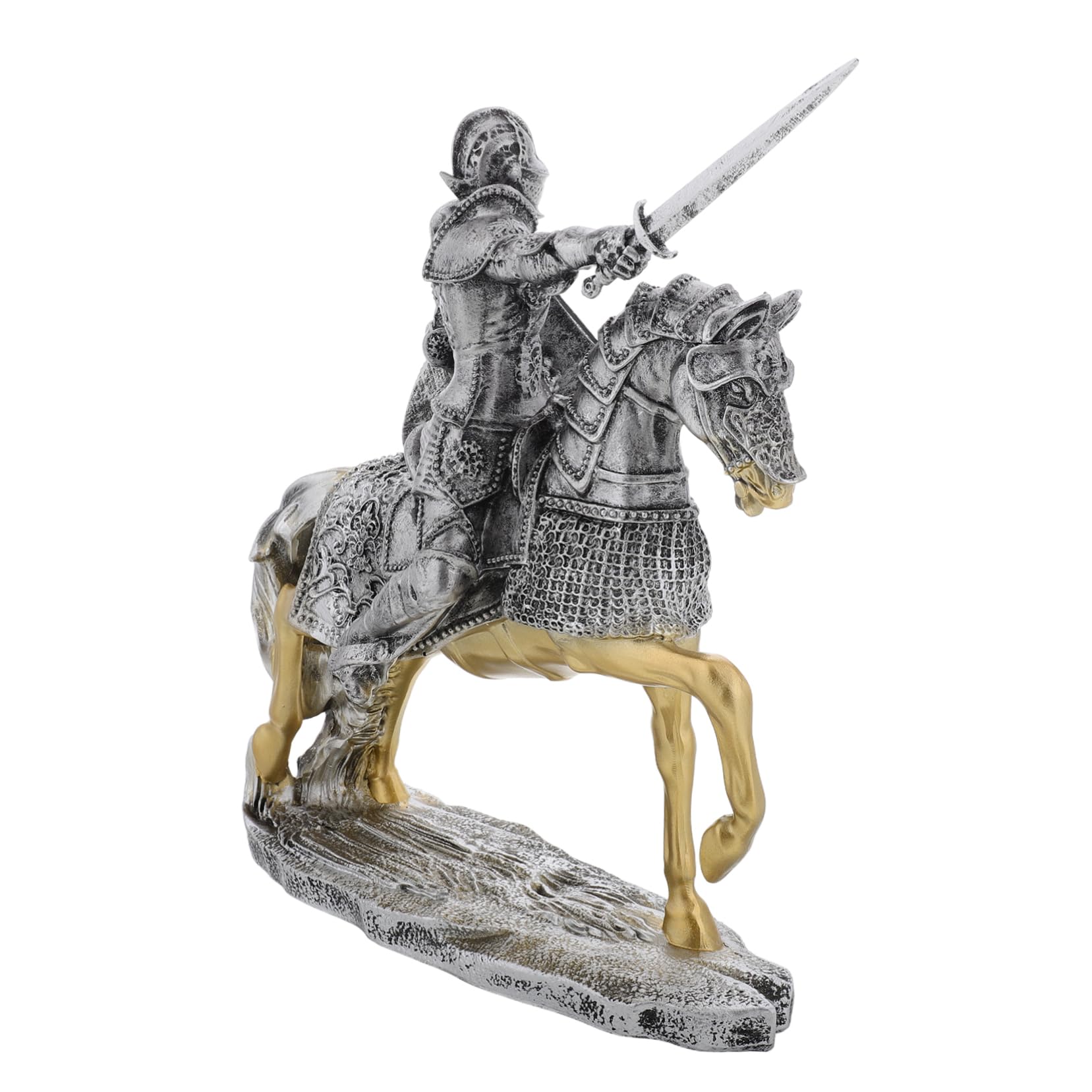 Statuette Chevalier Miniature Rétro en Résine pour Décoration de Bureau