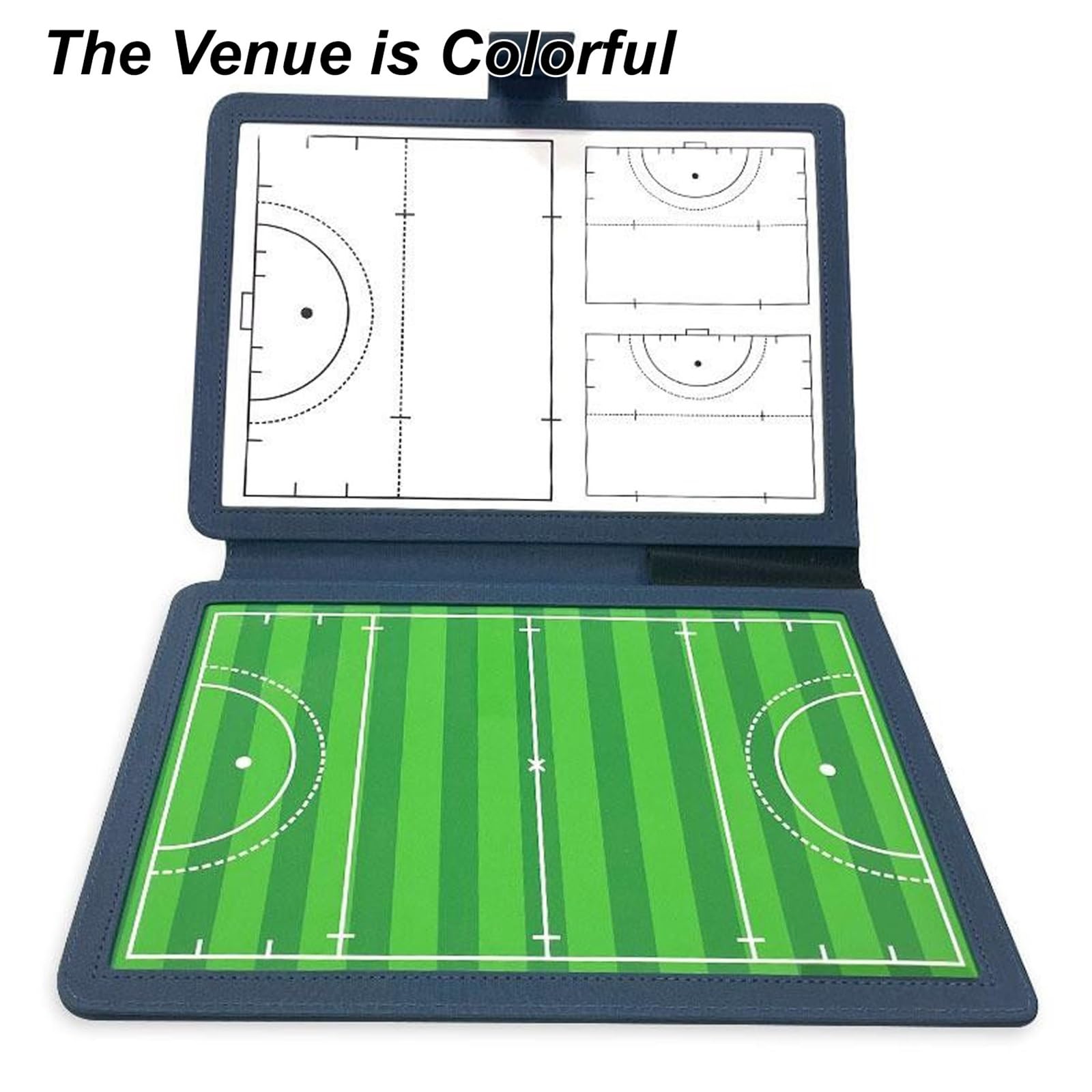 Taktikbrett Taktikmappe Hockey, Profi Basketball Coaching Board, Inklusive 2 Abwischbarer Stifte, Strapazierfähiges Material, Beidseitig Nutzbar, Leicht zu Transportieren