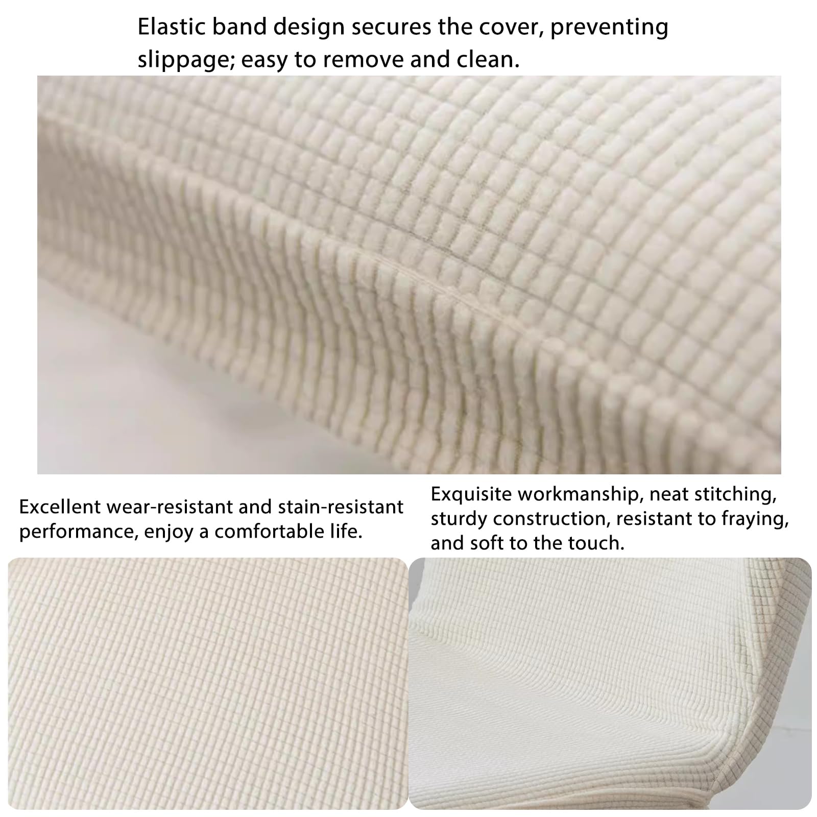 Moderne Esszimmerstuhlhussen, 2Er-/4Er-/6Er-Set Stuhlhussen Mit Geschwungener Rückenlehne Für Küchenstühle Für Zuhause, Hochzeiten Und Partys,Beige,4pcs