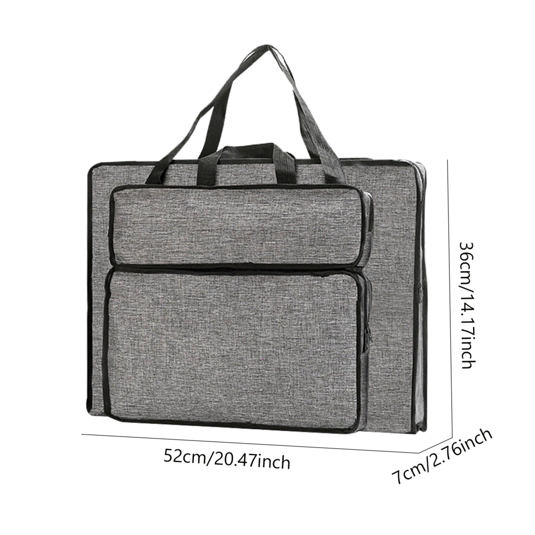 Porte-documents 8 K 35,6 x 50,8 cm étanche avec poignées - Grande capacité - Organiseur pour œuvres d'art, croquis, tableau, fournitures d'artiste