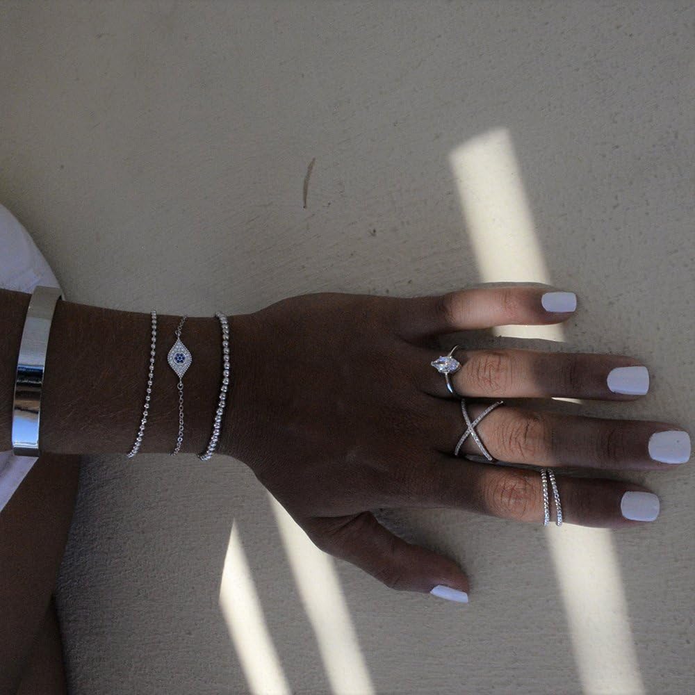 LEMON GRASS Womens Criss Cross Ring Diamond X Ring Micropave CZ Inlay 14K Rose Gold Plating Size 4 5 6 7 8 9 10 - Image 4