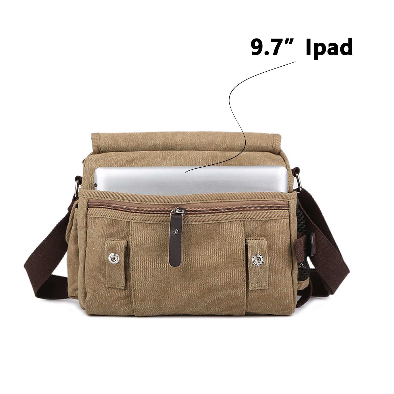 Bolso bandolera para hombre, bandolera de lona estética