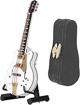 Modelo De Guitarra, Mini Ornamento De Artesanato De Instrumento Musical Branco Requintado, Modelo De Instrumento Para Decoração De Escritório Em Casa, Presente De Amigo
