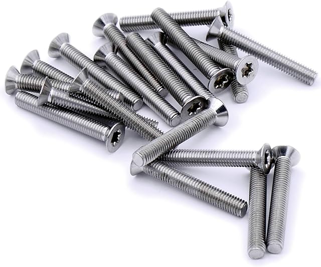 M5 (5mm x 50mm) TX Socket Countersunk Machine Screw (Bolt) - Stainless Steel (A2) (Pack of 20)