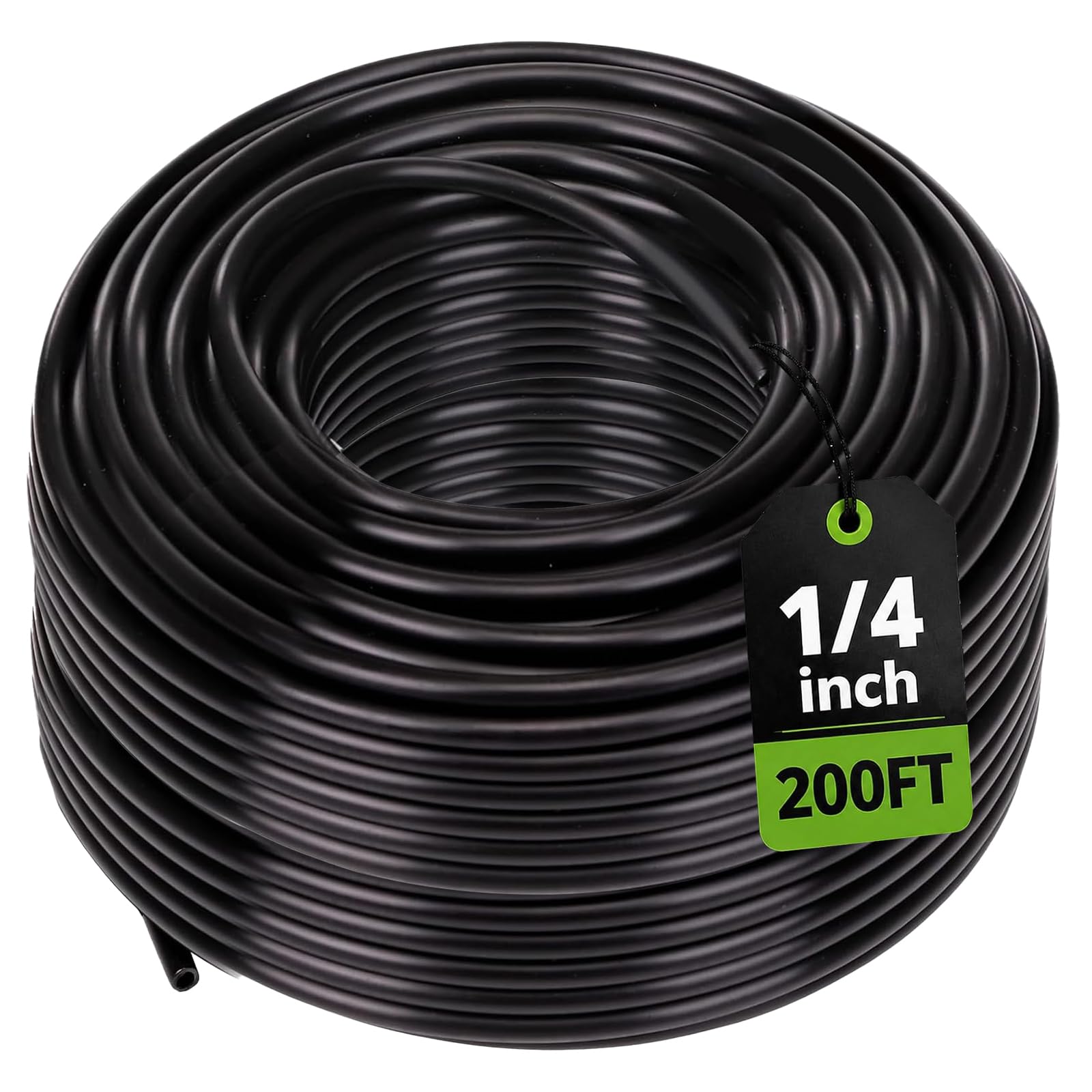 60M/200Ft Micro Irrigation Tube, I.D 4mm/O.D 7mm Garden Irrigation Supply Pipe Drip Irrigation Tubing PVC Distribution Tubing for Garden Watering