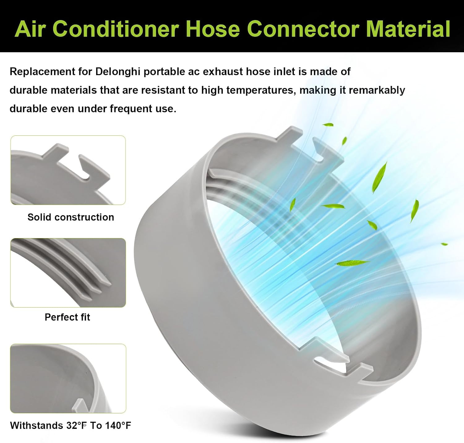 TL2667 Hose Inlet Compatible With De'Longhi Portable AC Exhaust Hose