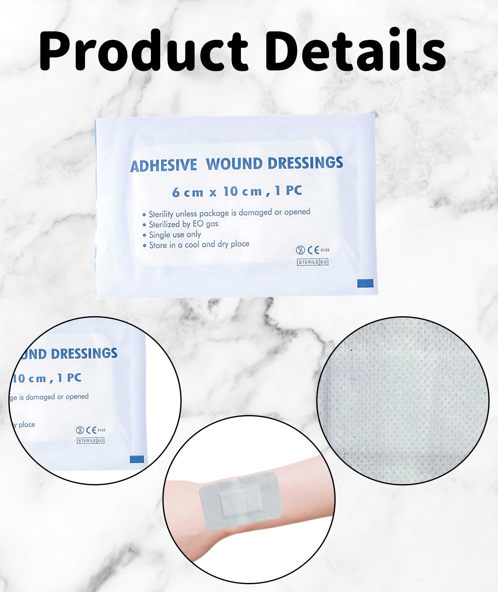 20 Pcs Bandages for Wounds, 4 * 4 in Kt Tape, Bandage Self Adhesive Breathable Wound Patch Retention Needle Patch Application (one size, 30, count) — Amazon image 2