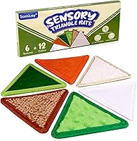Samiusy 6-Pack Tactile Sensory Mats for Babies 6+ Months & Toddlers - Textured Washable Toys for Fine Motor Skills & Sensory Play