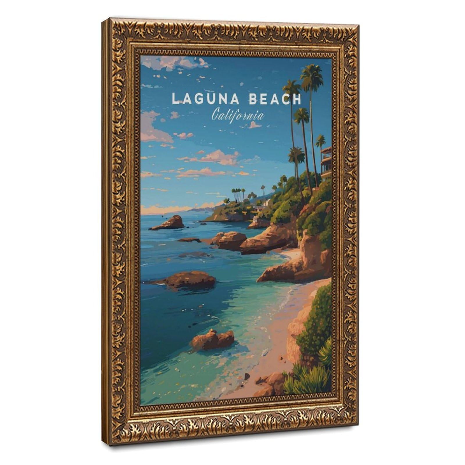 Bareronor Ocean View Canvas Poster Bedroom Decor Landscape Office Room Decor Gift 8" L X 12" W