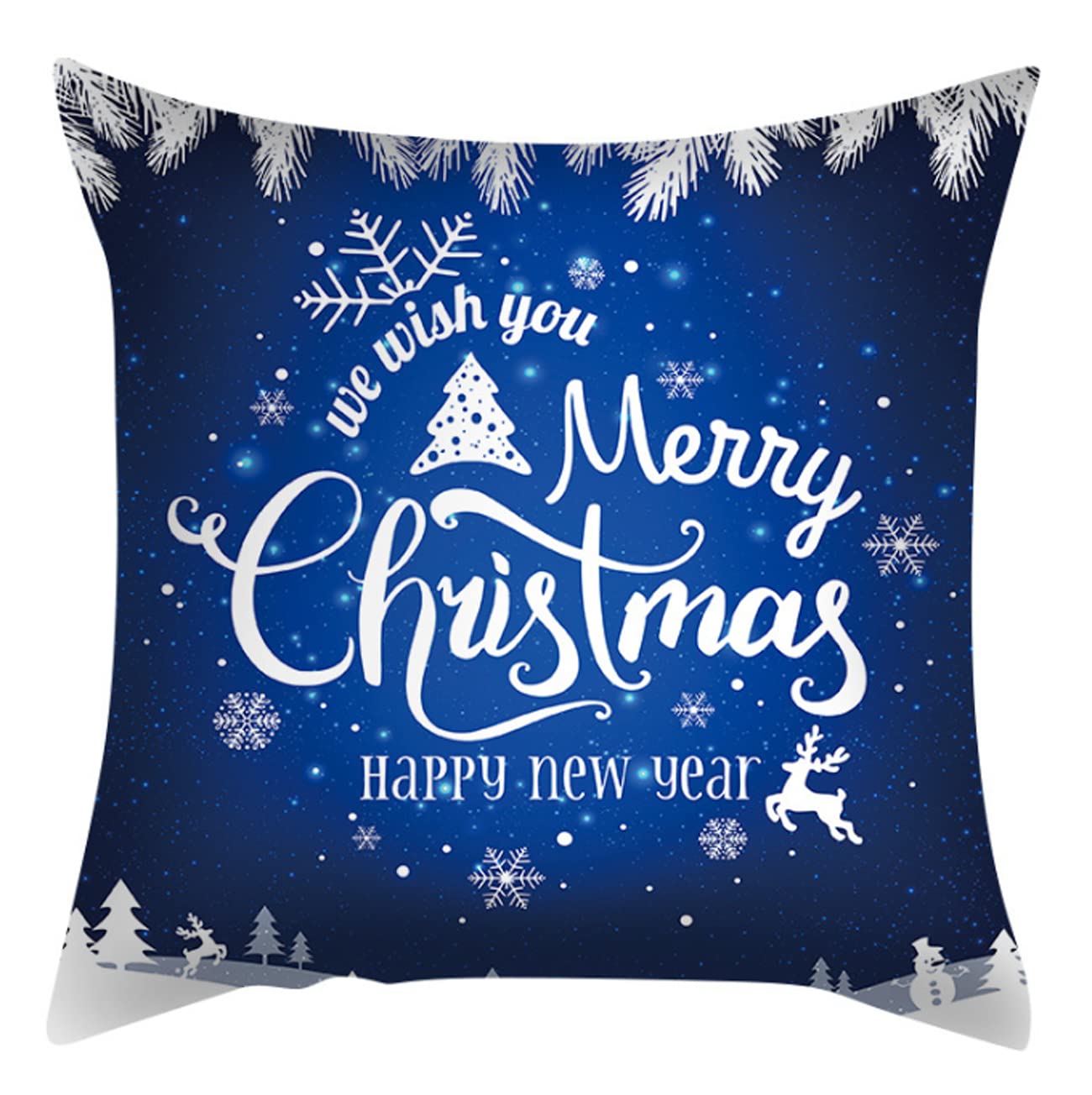 Memyme Throw Pillow Covers Christmasdecorative Couch Pillow Cases Pillow Square Cushion Cover for Sofa, Couch, Bed and Car 18"X18" (Color:A)
