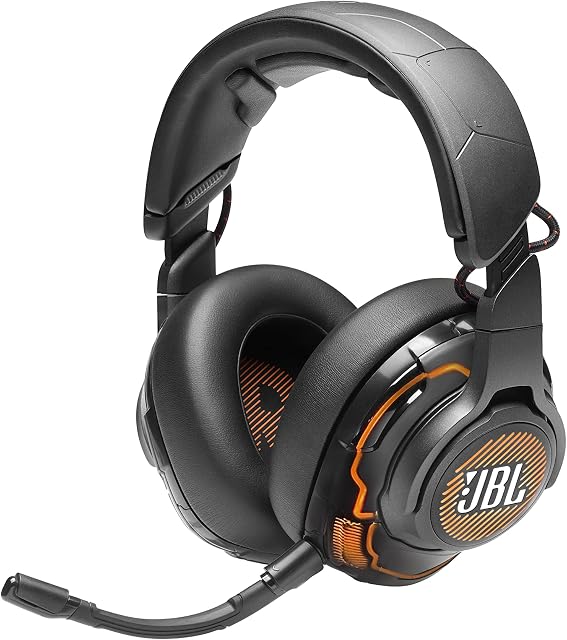 JBL Quantum ONE Over-Ear USB Wired Professional Gaming Headset with Head Tracking-Enhanced QuantumSPHERE 360 Technology, PC, Playstation and Xbox Compatible, in Black