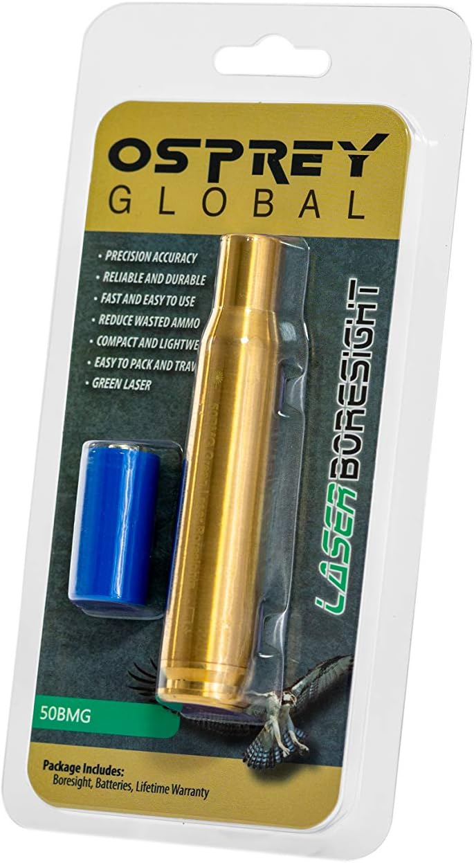 Osprey Global (Green or Red) Laser Boresight for Most Popular Rifles : Choose from 7.62x54,7.62x39,8mm,50BMG,30-30,300Win,30-06,22-250,338Lapua,30Carbine,224Valk,22LR, or 308
