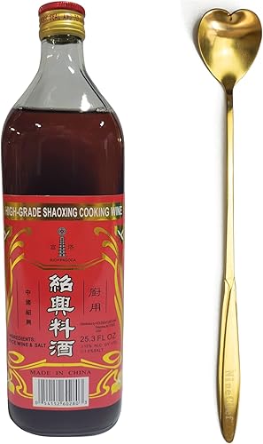 Shaohsing (shaoxing) Vino de cocina de arroz, 25.4 onzas líquidas, vino de arroz Shaoxing, vino de cocina chino, vino de cocina chino Shaoxing, vino