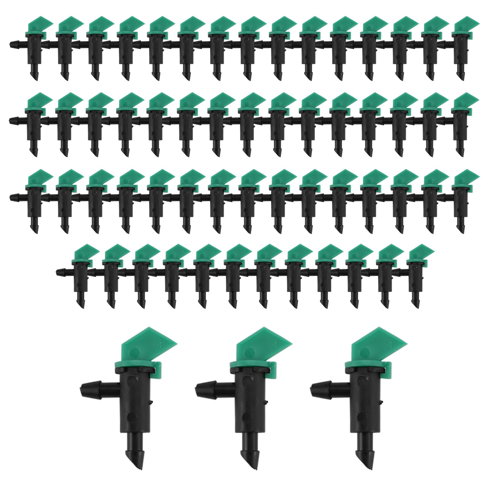 qimoi 60 Pieces 4GPH Removable Drip Sprinkler Irrigation Drip Emitter Garden Flag Irrigation Dripper, for Trees and Shrubs