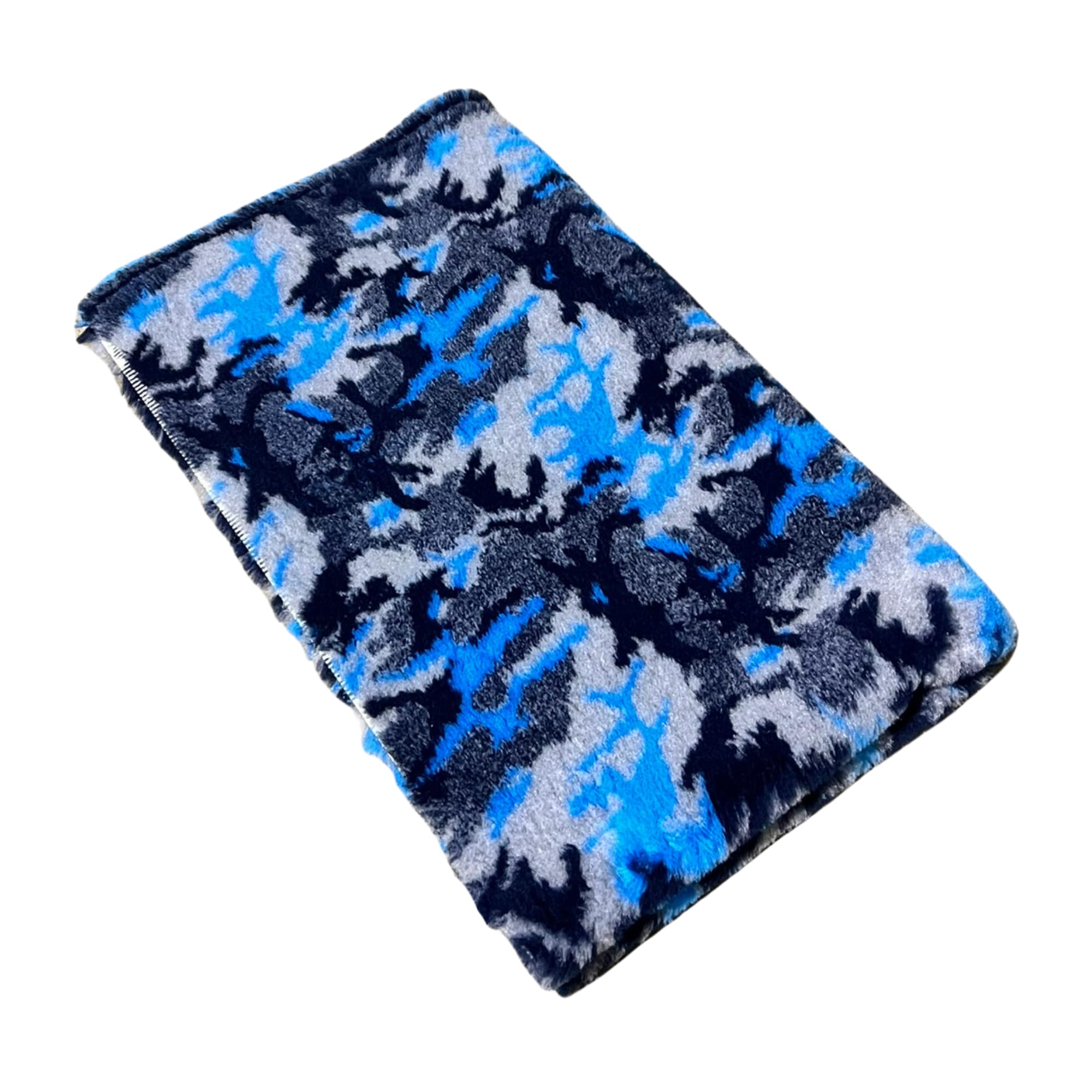 Pawstrading BLUE CAMOFLAUGE Camo Dog Vet Bed Premium Rubber Backed Bedding (Large (100x150cm))