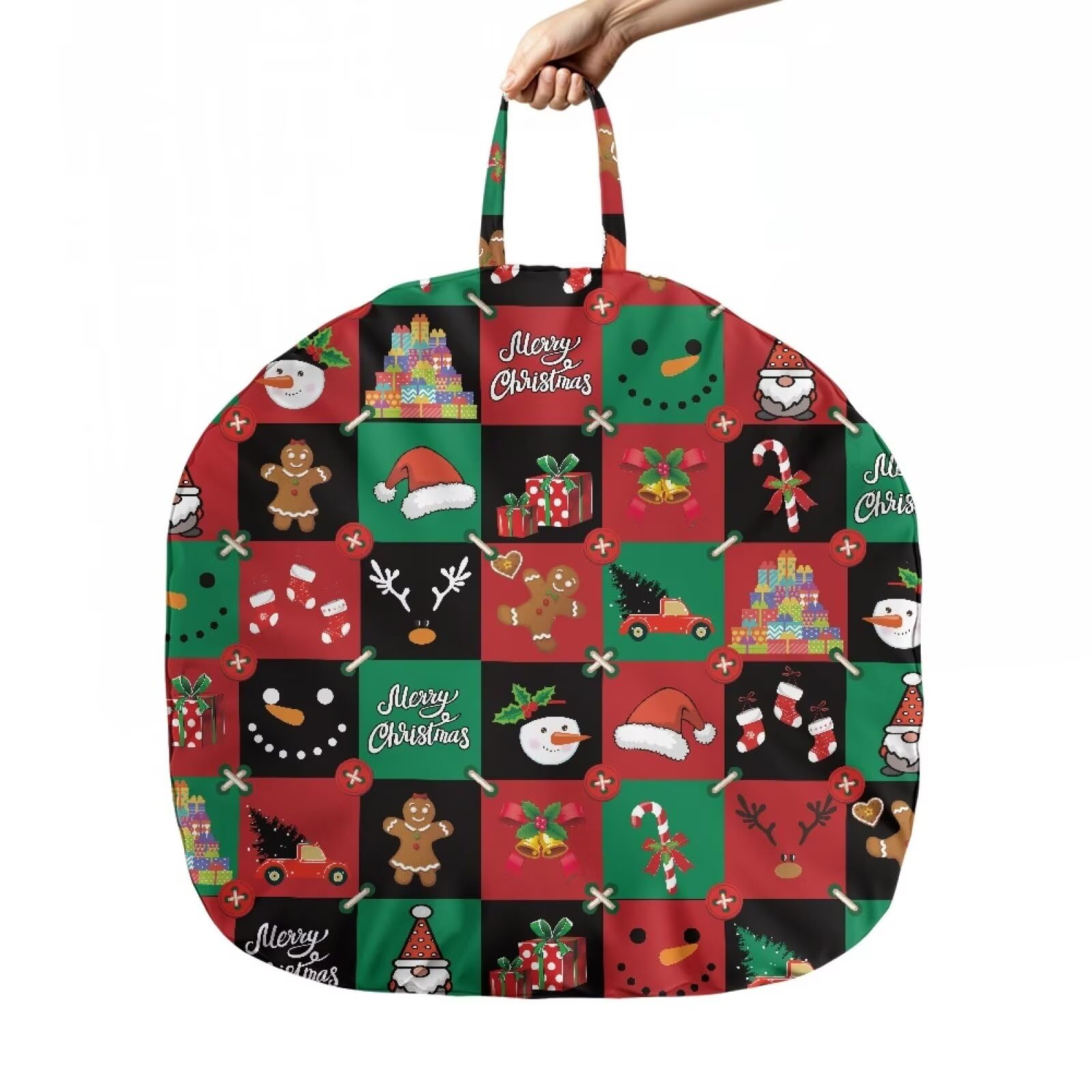 Wiryuouvt Christmas Plaid Nursing Pillow Cover Breastfeeding Pillow Slipcover for Baby Boys & Girls Nursing Pillow Case for Newborn Soft Fabric Fits Snug On Infant (Pillow NOT Included)