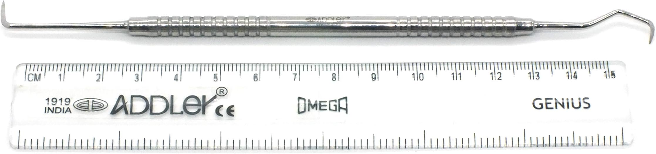ADDLER DENTAL AMALGAM CONDENSER DOUBLE ENDED SOLID PREMIUM 6 MM HANDLE. LIFE TIME ANTI RUSTING WARRANTY.