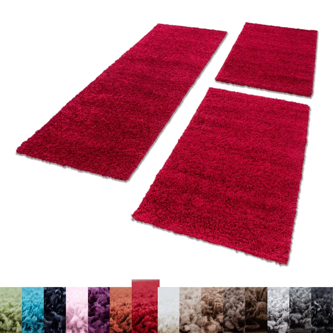 Teppich Beige Paco Home Bettumrandung Läufer Shaggy Hochflor