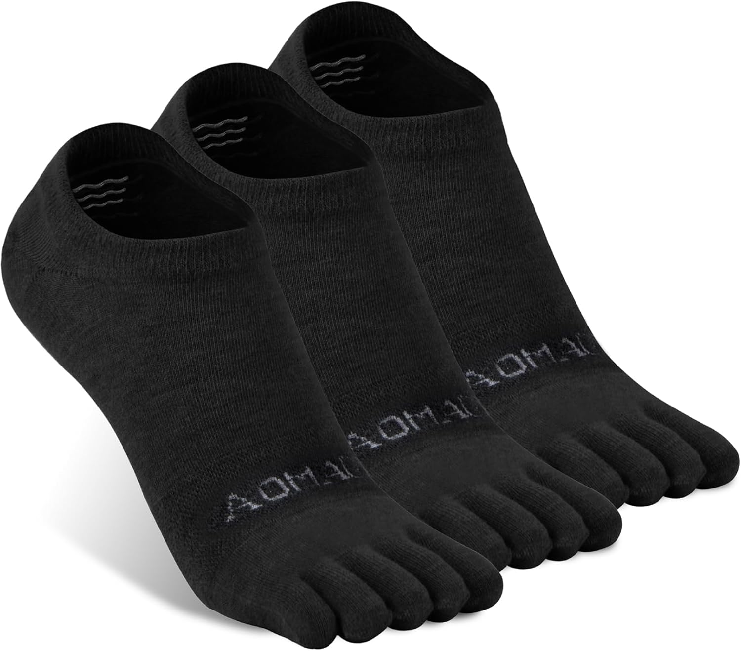 No Show Toe Socks for Men & Women, Athletic Running Coolmax 5-Finger Ankle Socks Low Cut, Soft & Moisture-Wicking