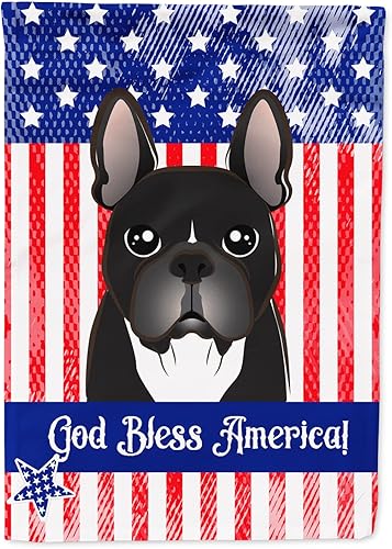 Vista 99 de Caroline's Treasures BB2171GF American Flag and Border Collie Garden Flag Mailbox Flag Decorative Yard Flag Banner Outside Patio Artwork Yard Flower