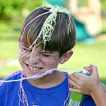 Spooky Silly String Spray, Vibrant And Colourful Effect, Easy To Use, Portable And Lightweight, Ideal For Celebrations, Halloween And Birthdays, Random Colour (1PCS)