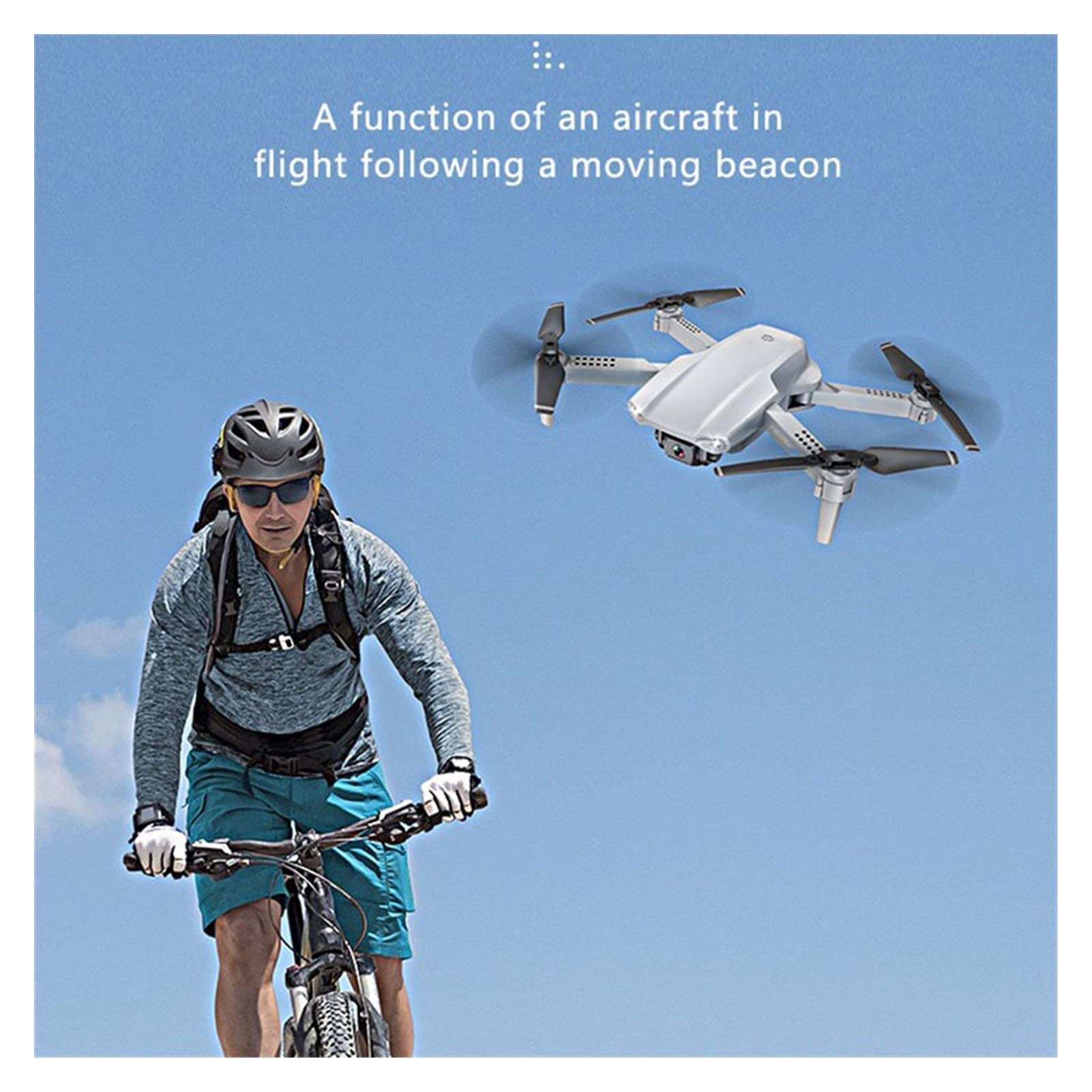 Drone Mini Drone 4K Podwójna kamera WiFi Helikopter powietrzny Wysokość ciśnienia powietrza Utrzymanie składanej zabawki drona Quadcopter (Kolor: Brak kamery Szary rozmiar: 1) (Brak szarej kamery 1)