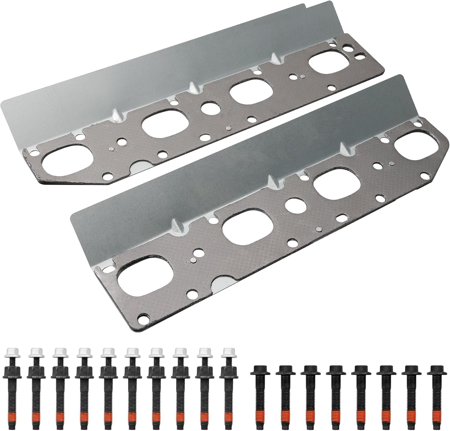 5.7 Exhaust Manifold Gasket Bolt Stud Nut Set, Compatible with 2009-2020 Chrysler Dodge Ram Jeep Commander Grand Cherokee, Replaces# 6510141AA 6505316AA