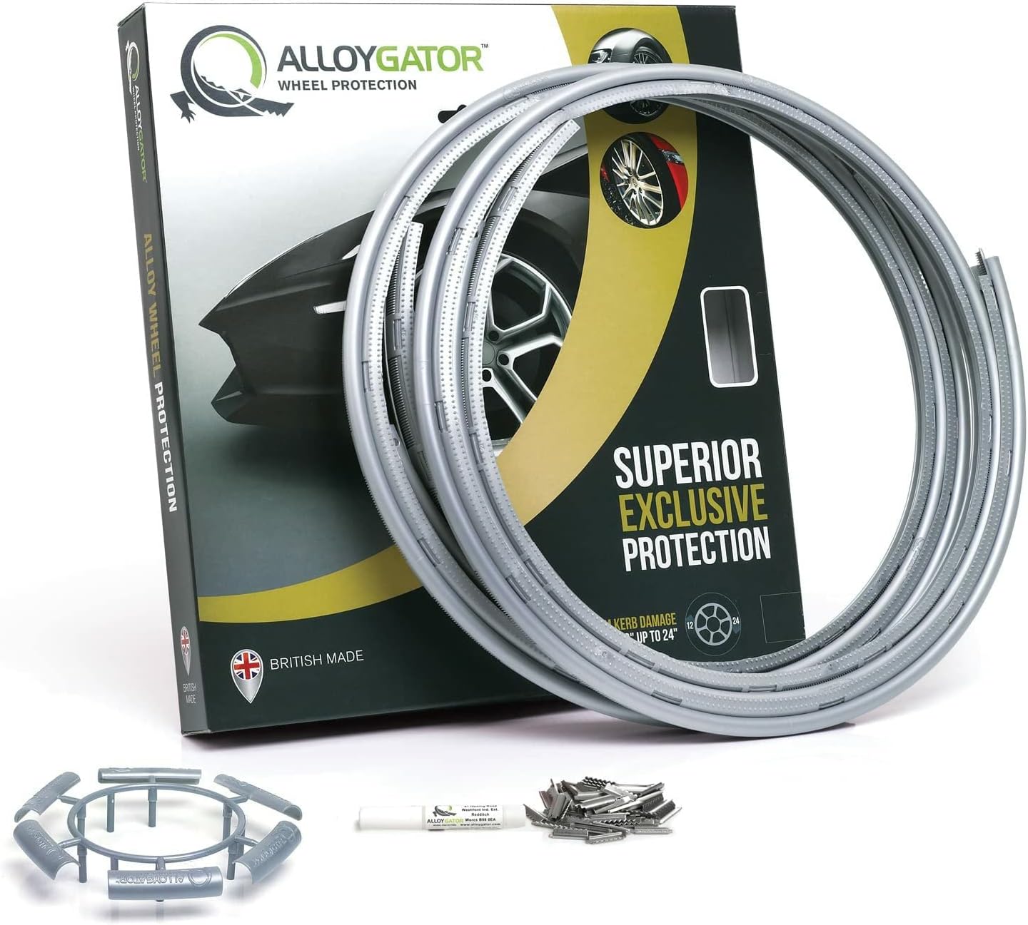 AlloyGatorK4SLVREXC: Set of Wheel Protectors, Silver, Set of 4
