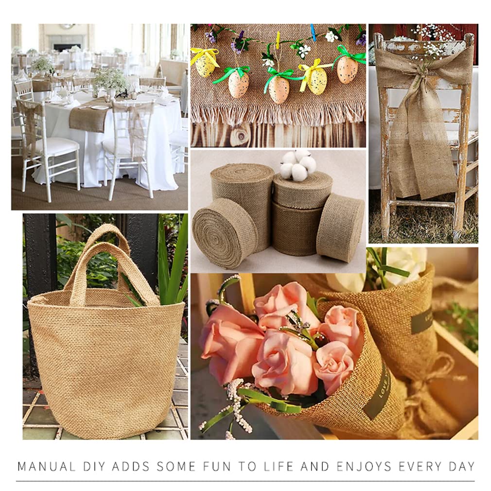 Band Sackleinen DIY Handwerk Jute-Wickelstreifen Juteband Leinen 10 Meter Lang Jute Dekoband Deko-Band Juteband Vintage Geschenkband für Nähen Basteln, Hochzeit (30cm)
