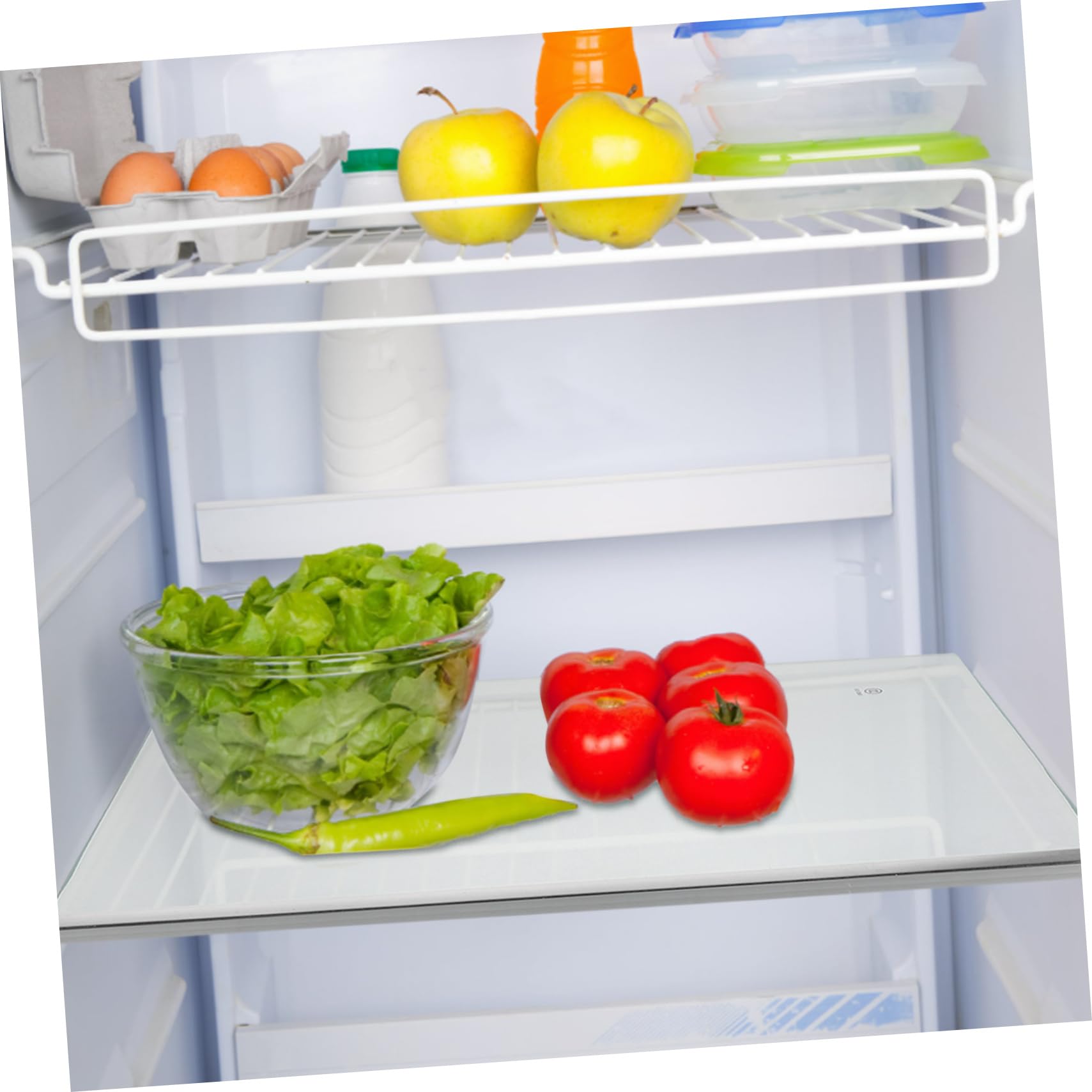 Ripiano Frigo Congelatore in Vetro Temperato 30x27 Cm | Divisorio per Contenitori Alimentari, Supporto Stabile e Pulizia Semplice, Uso Cucina e Casa