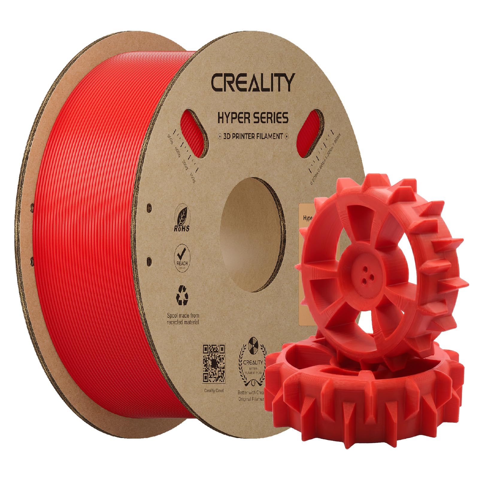 Creality Hyper ABS Filament 1KG, Red, 1-Pack