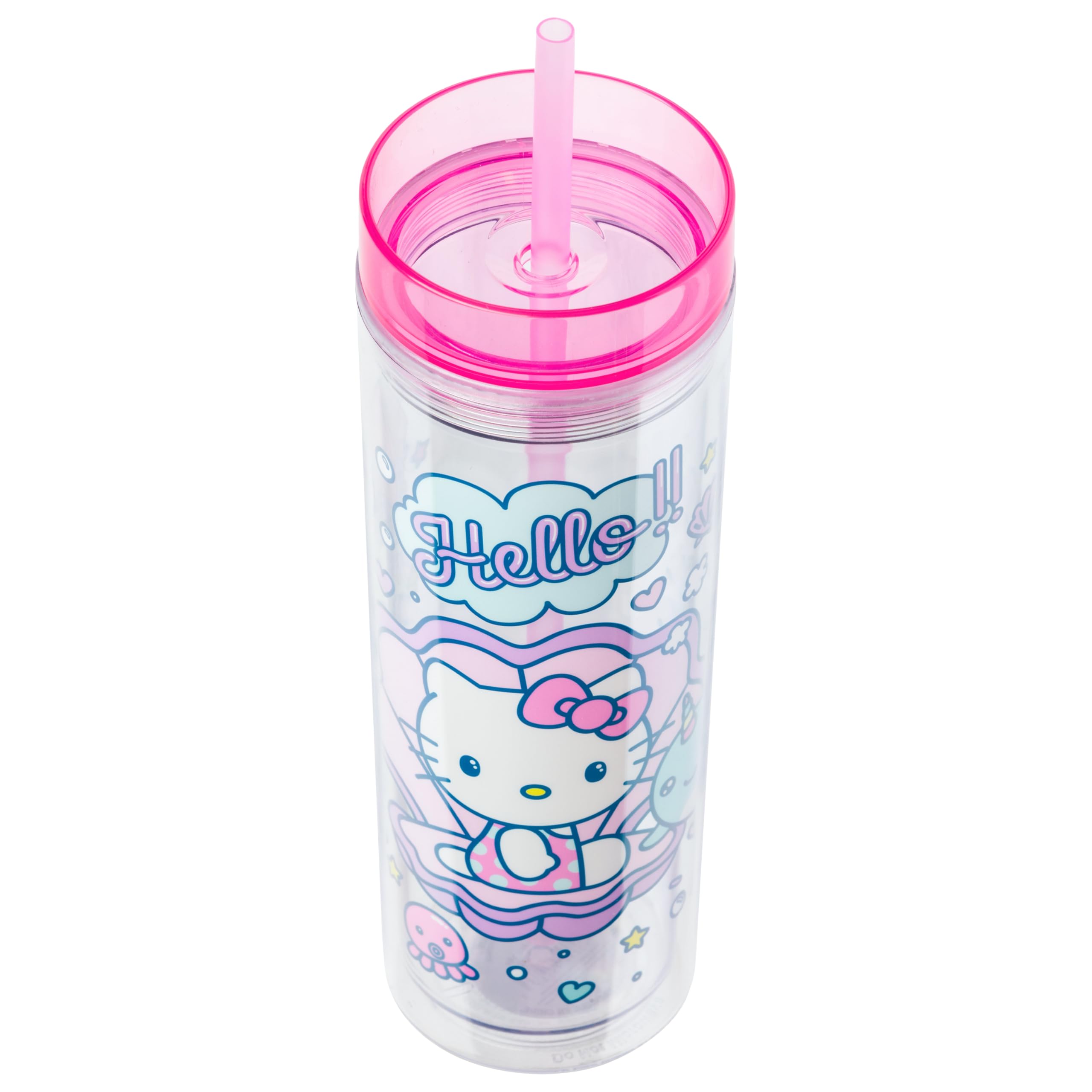 Silver Buffalo Hello Kitty in Clam Hello Trinkbecher, Kunststoff, 590 ml