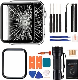 Compatible with Apple Watch SE 40 mm Screen Replacement - Front LCD Glass Lens Replacement Watch Screen Repair Kit & Watch Glass Repair(No LCD Screen and Touch Digitizer)