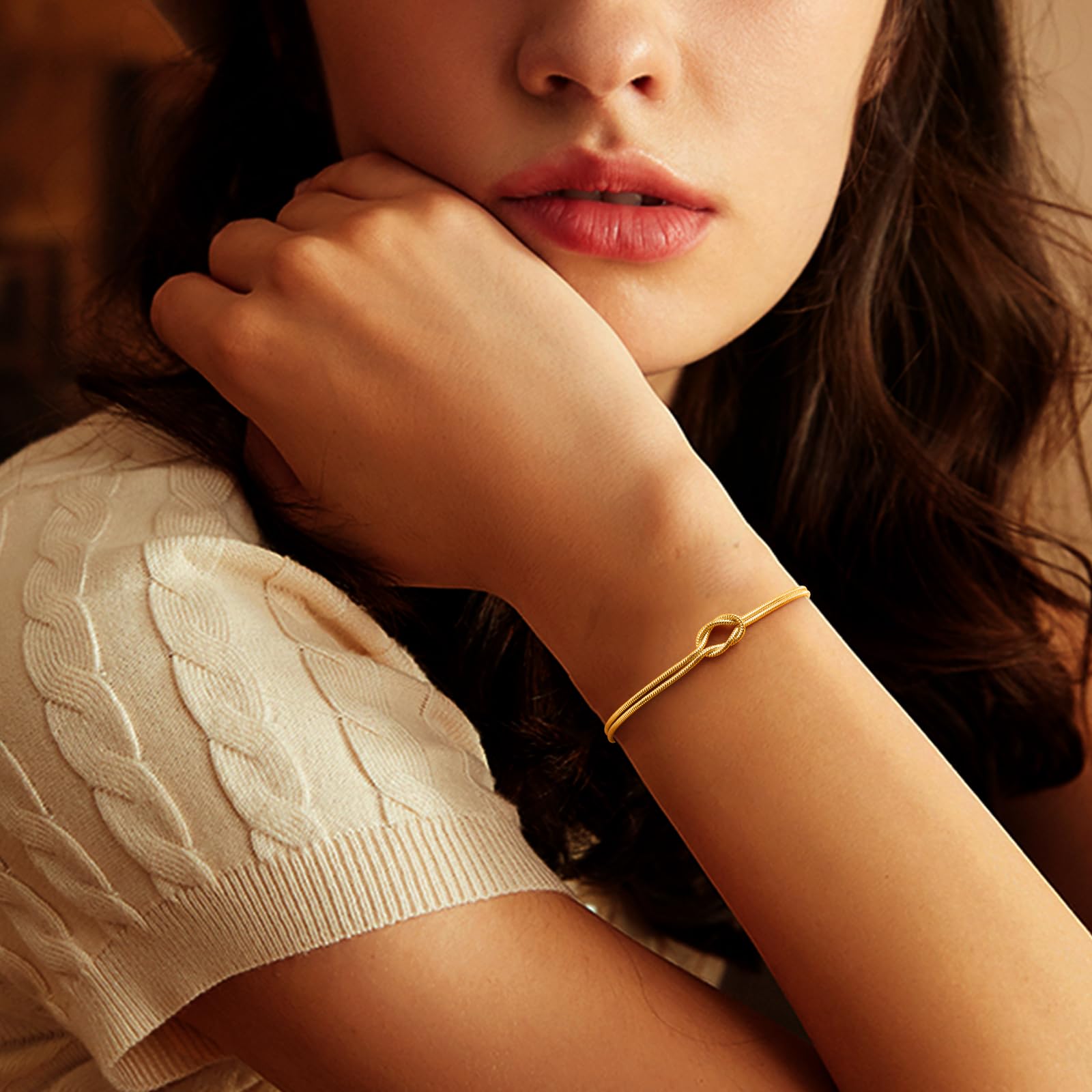 J.Fée 2PCS Bracciali Coppia Bracciale Amicizia Bracciale Donna Argento 925 Bracciali Amicizia Donna, Braccialetti Donne Oro, Regali di Coppia, Regalo Amica, Regalo Fidanzato, Regali Mamma